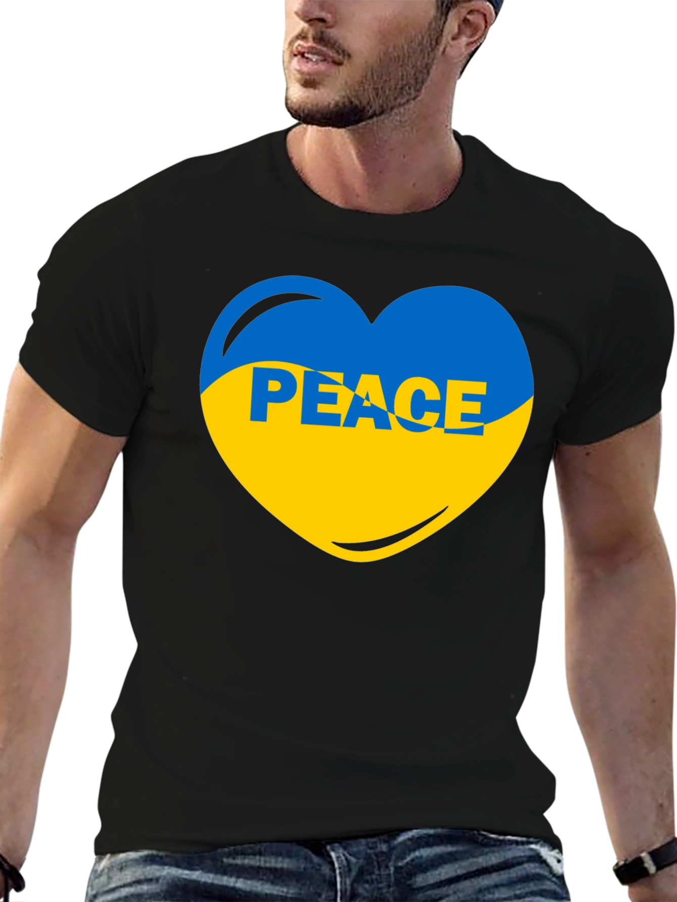Ukraine Peace Heart T-Shirt - Show Your Support!