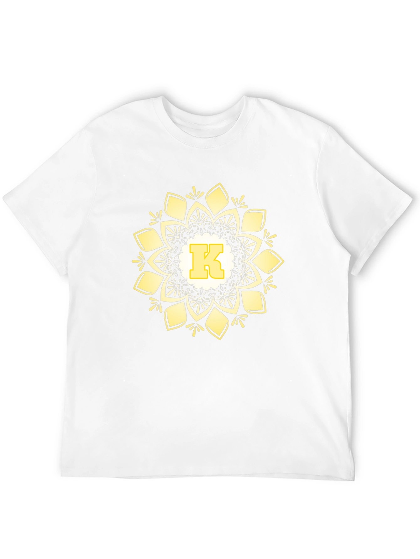 Monogram K Mandala Graphic Black T-Shirt
