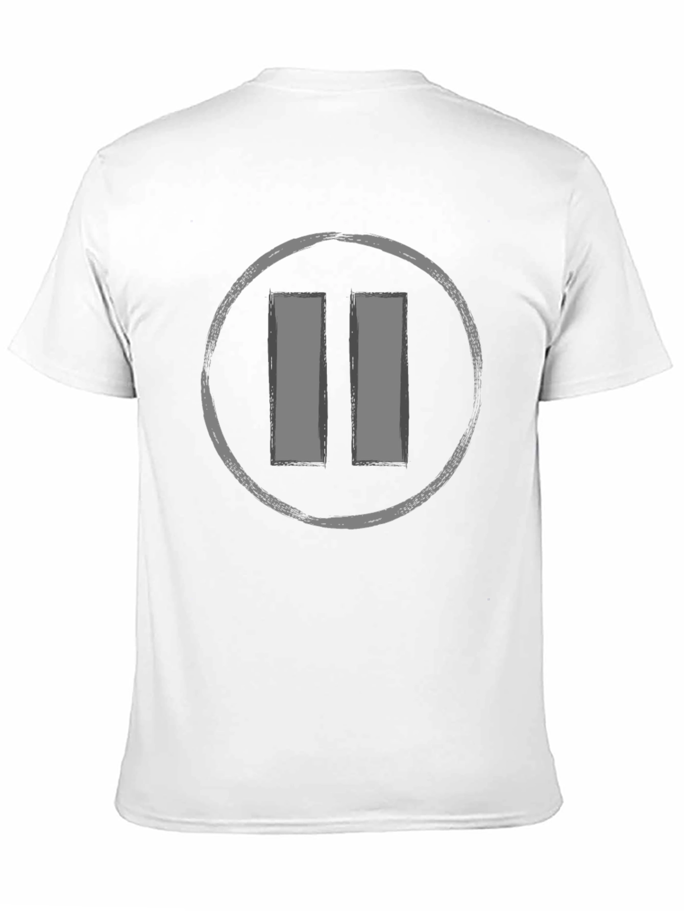Pause Button Graphic Tee - Casual Style