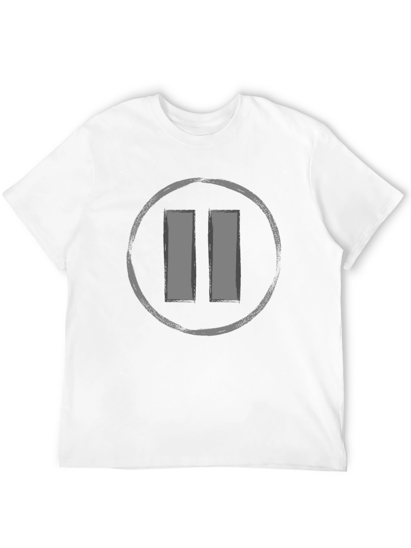 Pause Button Graphic Tee - Casual Style