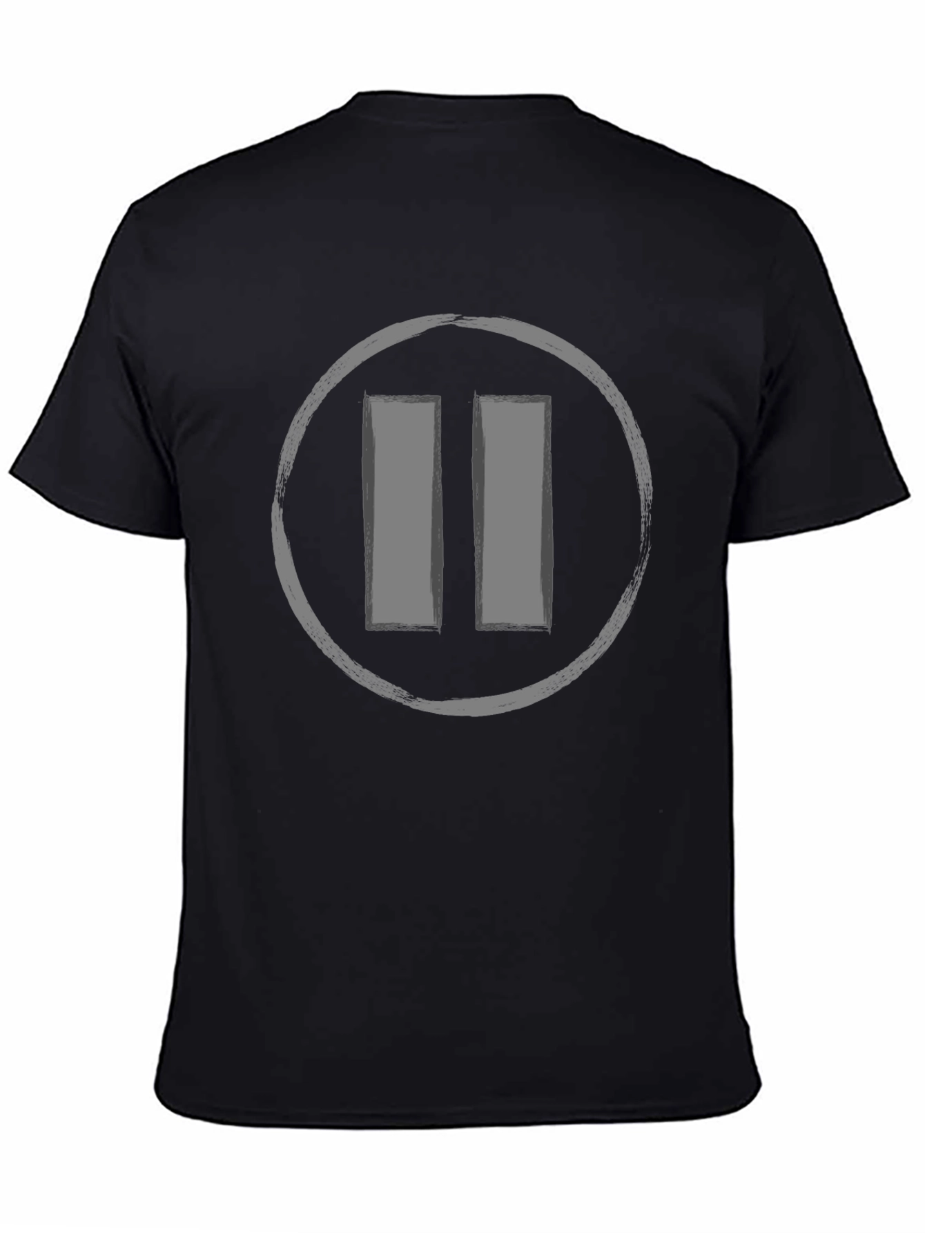 Pause Button Graphic Tee - Casual Style