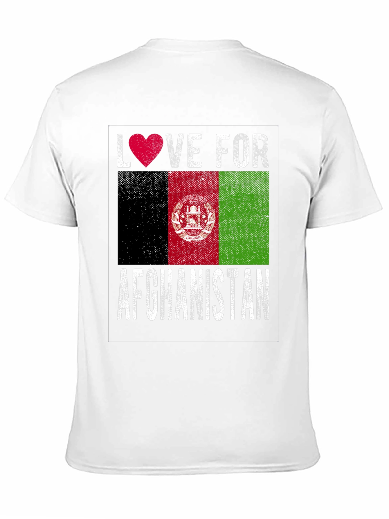 Love for Afghanistan T-Shirt Afghan Flag Heart