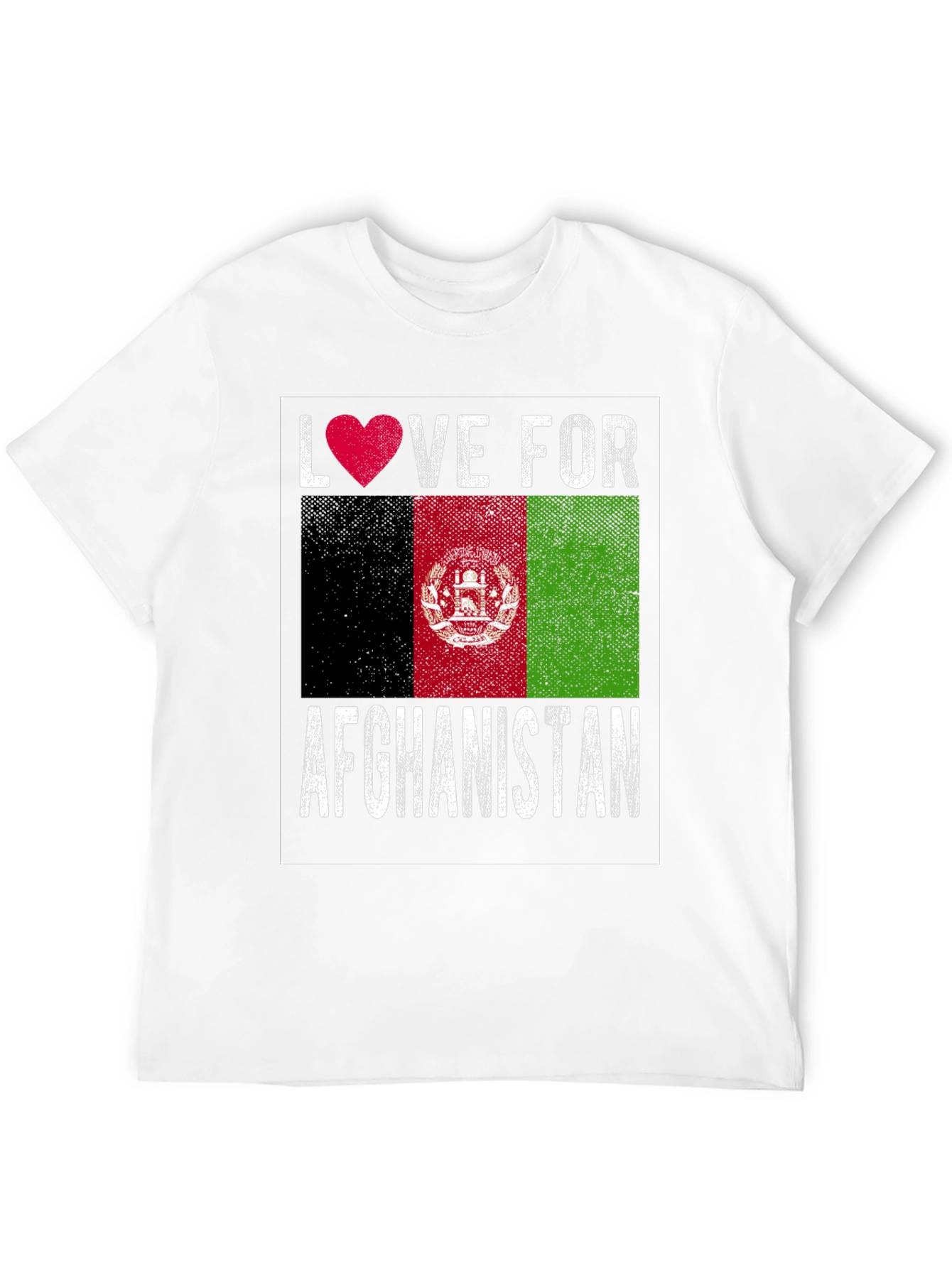 Love for Afghanistan T-Shirt Afghan Flag Heart