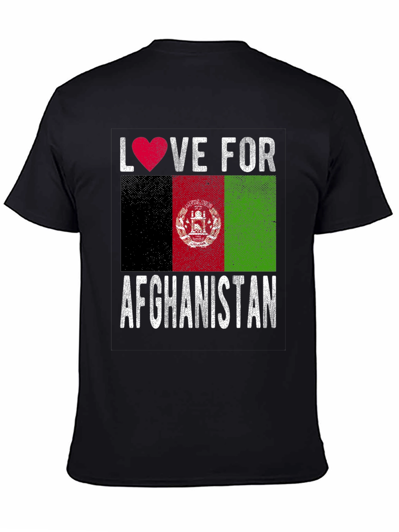 Love for Afghanistan T-Shirt Afghan Flag Heart