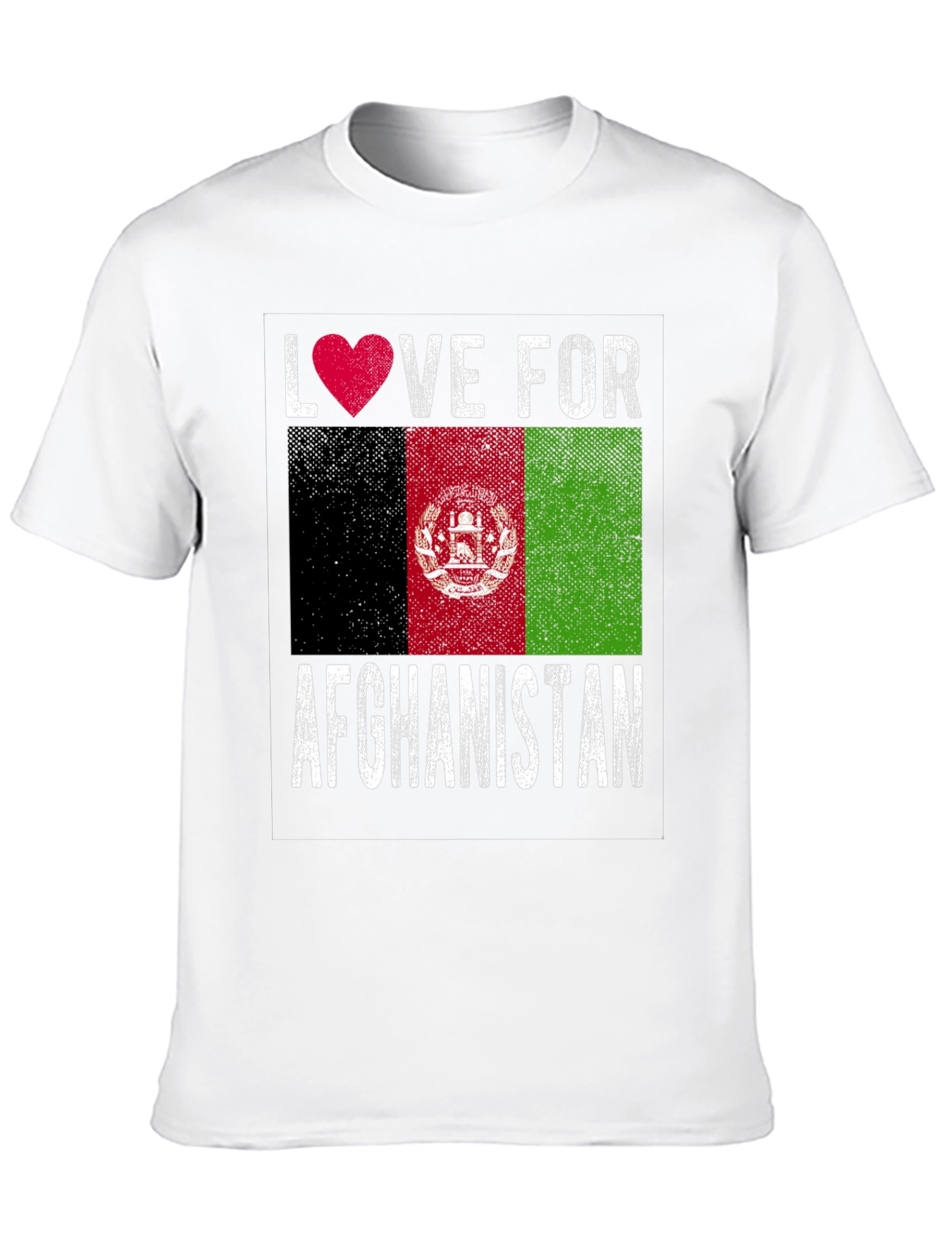 Love for Afghanistan T-Shirt Afghan Flag Heart