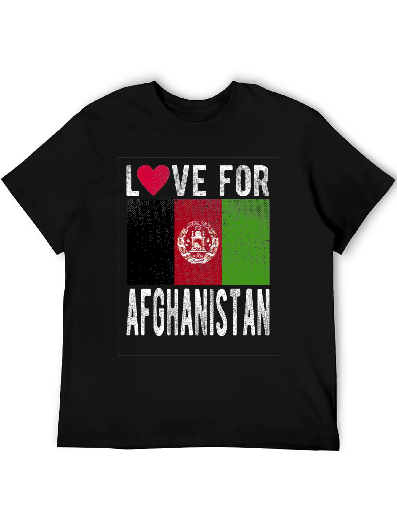 Love for Afghanistan T-Shirt Afghan Flag Heart