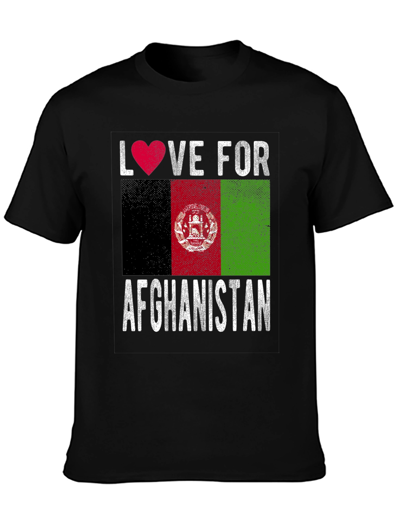 Love for Afghanistan T-Shirt Afghan Flag Heart