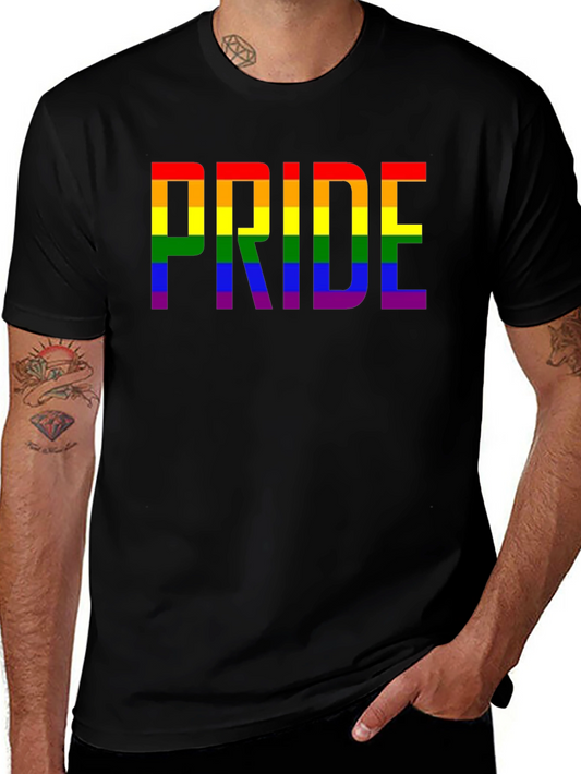 Pride Rainbow Graphic T-Shirt - Black
