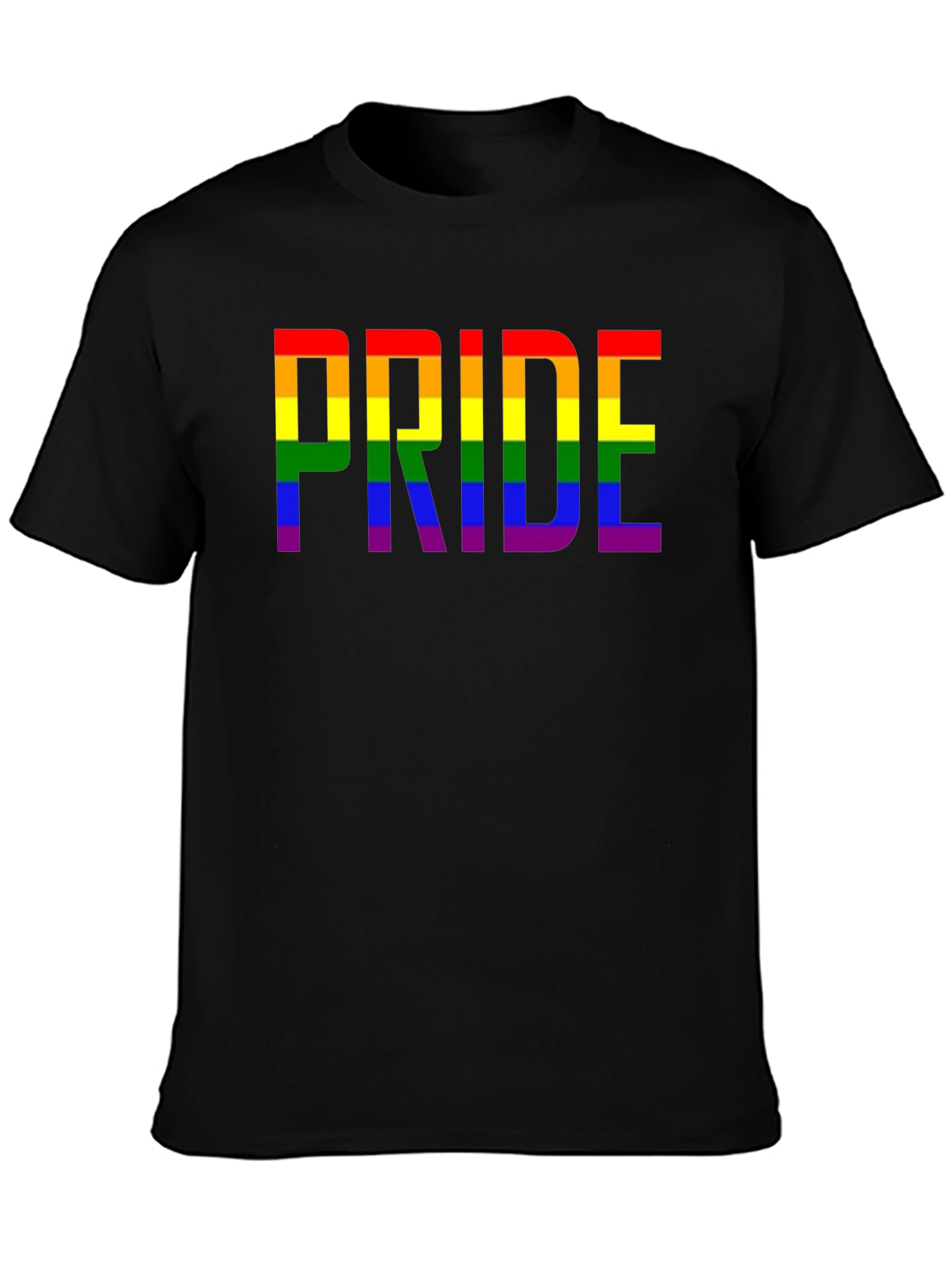 Pride Rainbow Graphic T-Shirt - Black