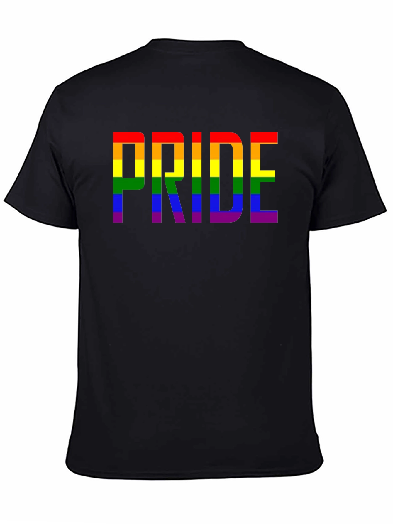 Pride Rainbow Graphic T-Shirt - Black