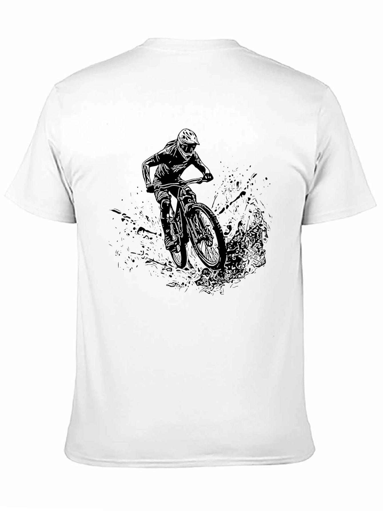 Mountain Bike Rider Graphic T-Shirt - Black