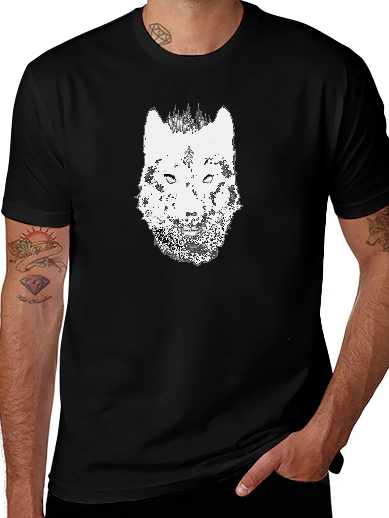 Wolf Graphic Black T-Shirt