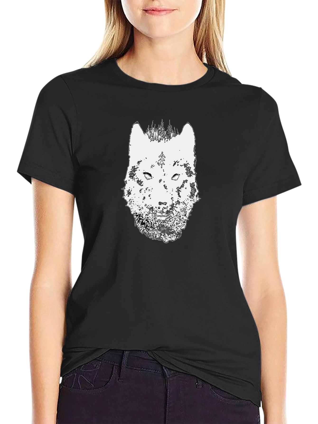 Wolf Graphic Black T-Shirt