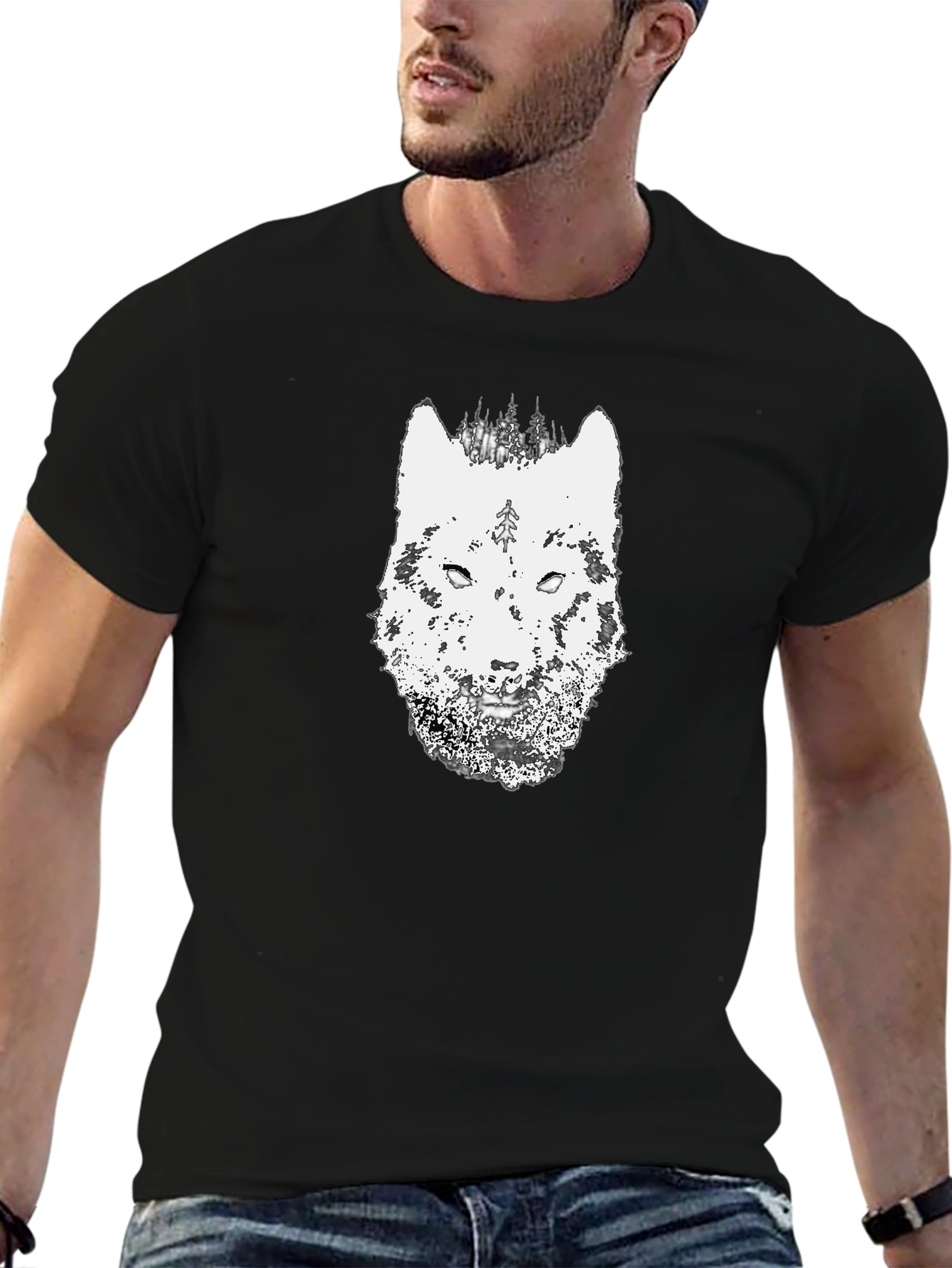 Wolf Graphic Black T-Shirt