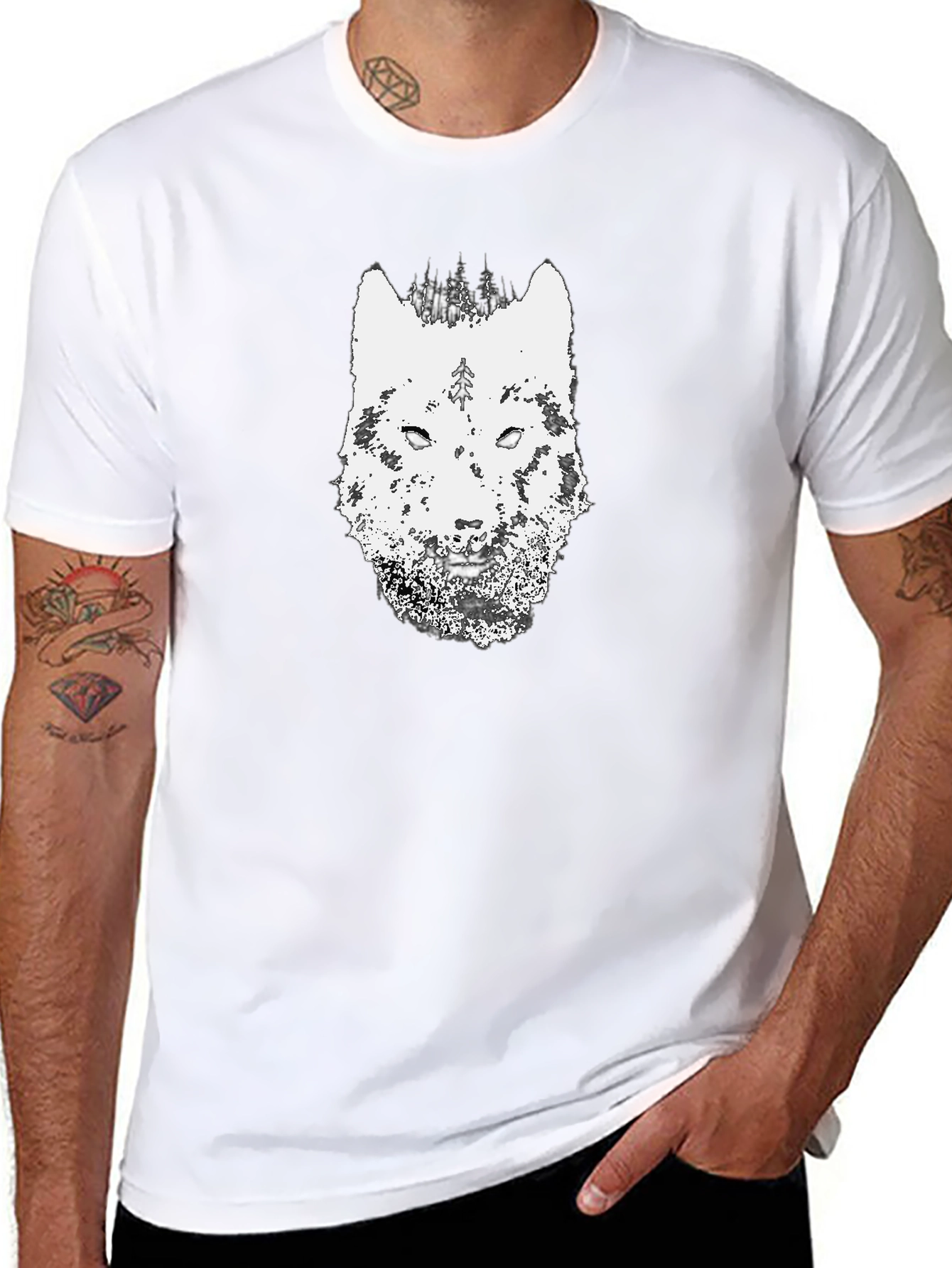 Wolf Graphic Black T-Shirt