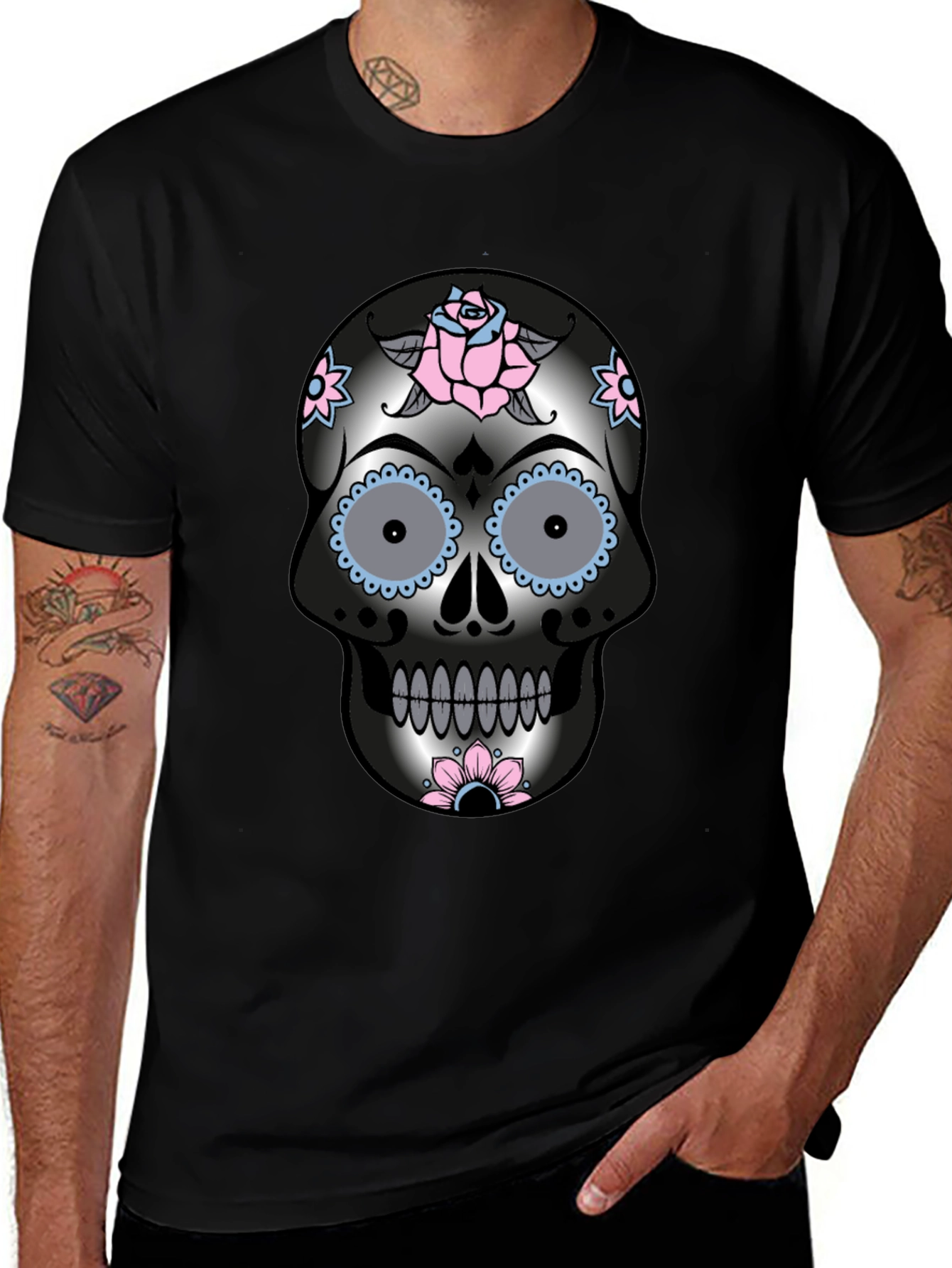 Sugar Skull Graphic T-Shirt - Day of the Dead