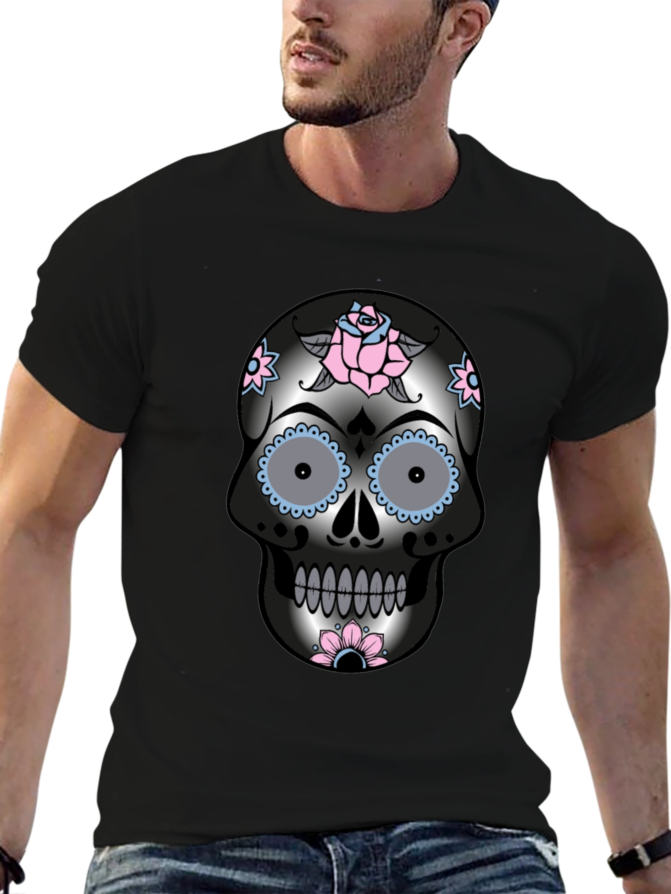 Sugar Skull Graphic T-Shirt - Day of the Dead