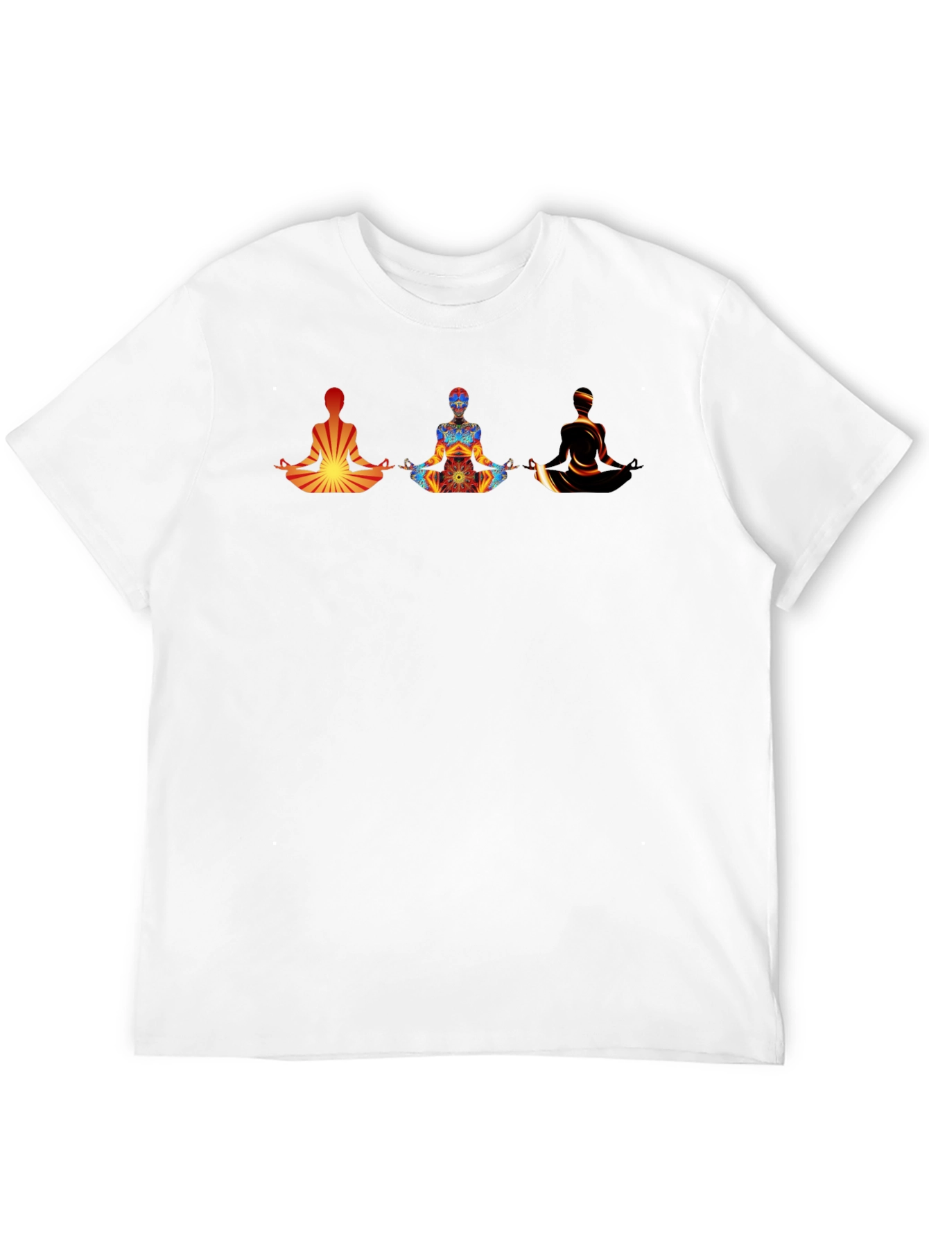 Meditating Figures Graphic Tee - Mens Black T-Shirt