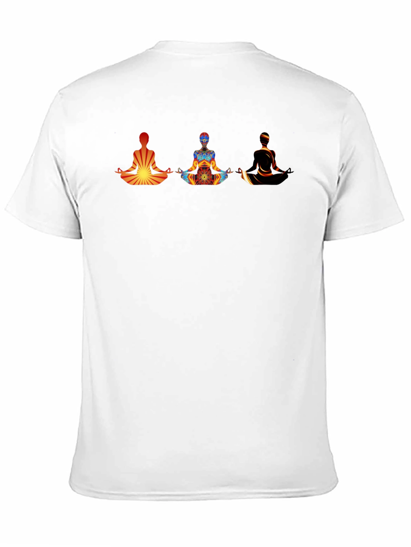 Meditating Figures Graphic Tee - Mens Black T-Shirt