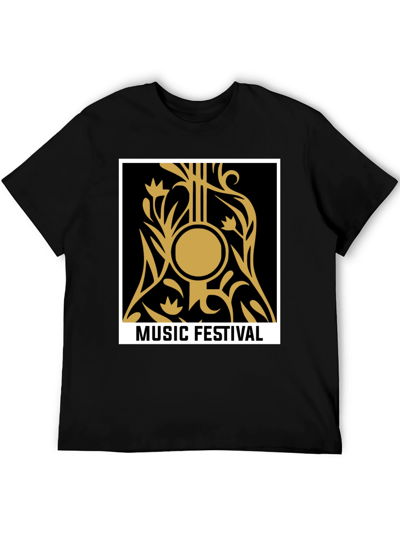 Music Festival Graphic Black Tee