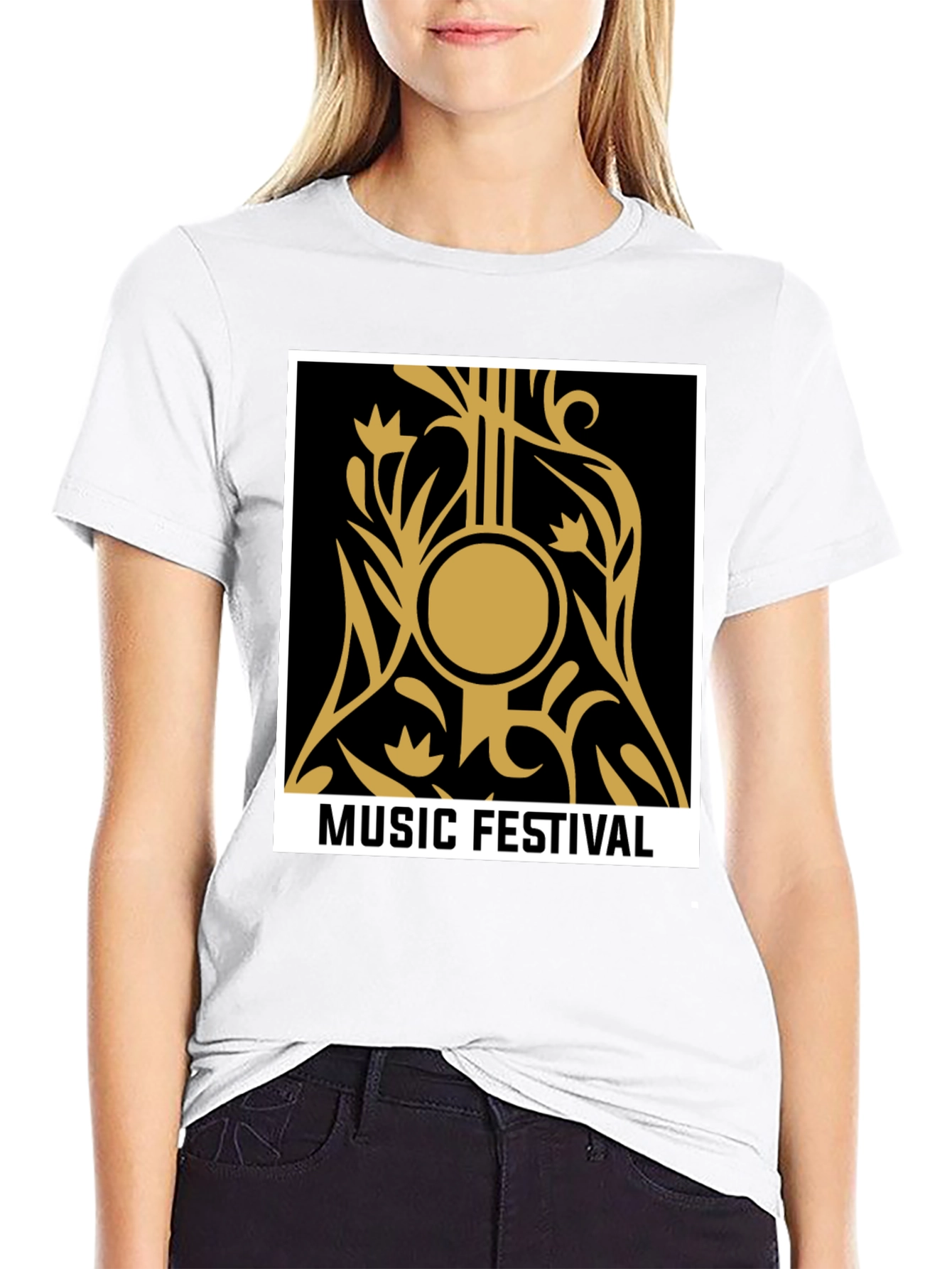 Music Festival Graphic Black Tee