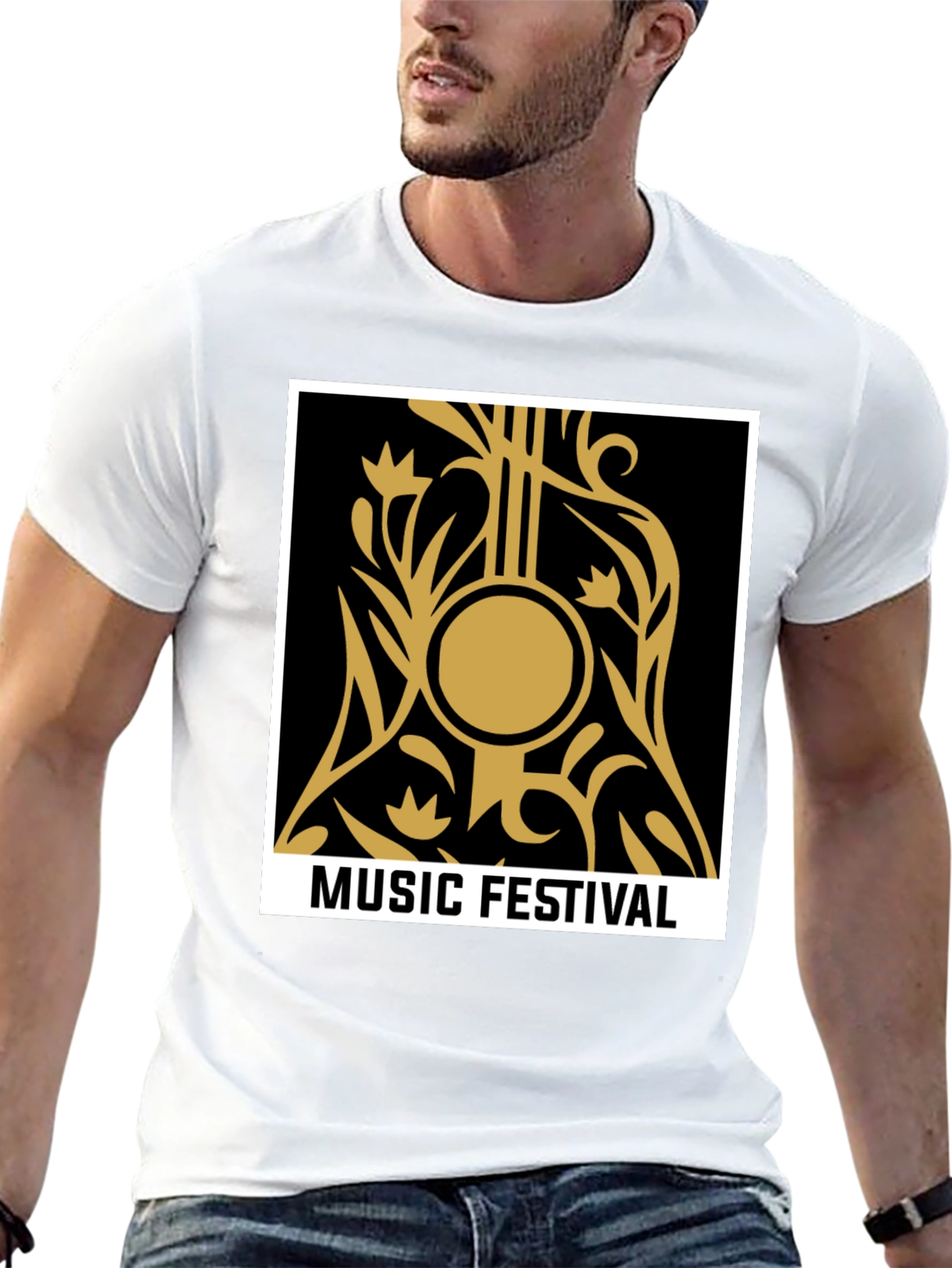 Music Festival Graphic Black Tee