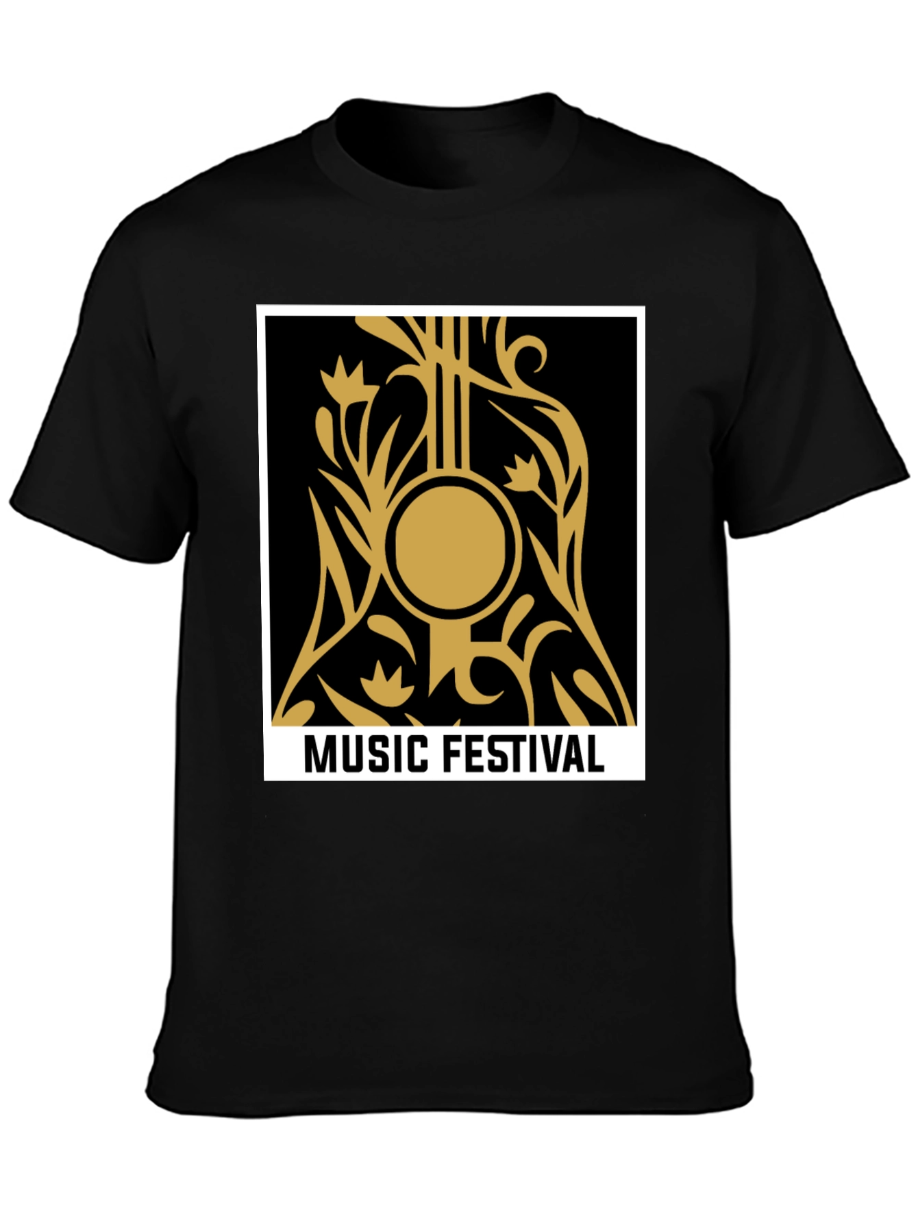 Music Festival Graphic Black Tee