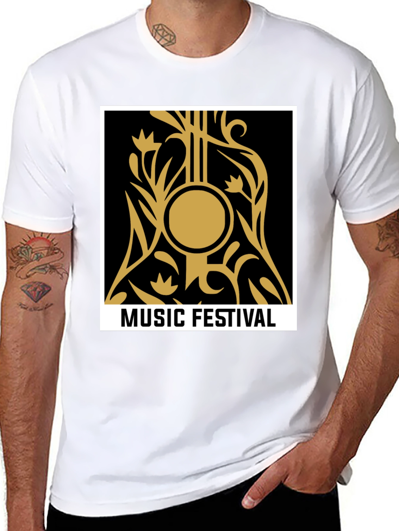 Music Festival Graphic Black Tee