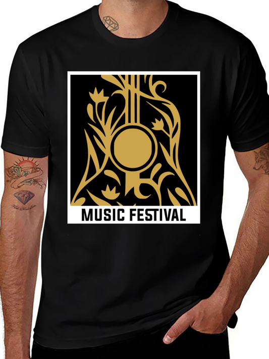 Music Festival Graphic Black Tee