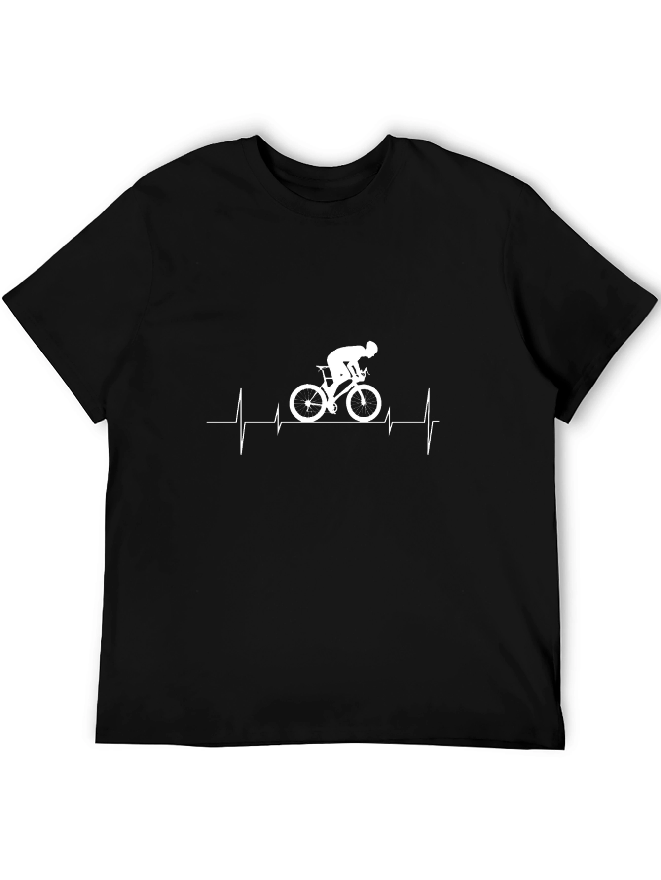Cycling Heartbeat T-Shirt - Black
