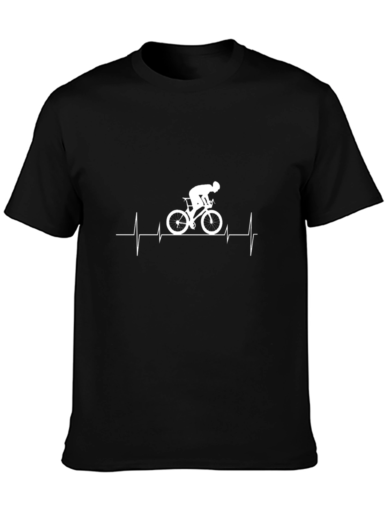 Cycling Heartbeat T-Shirt - Black