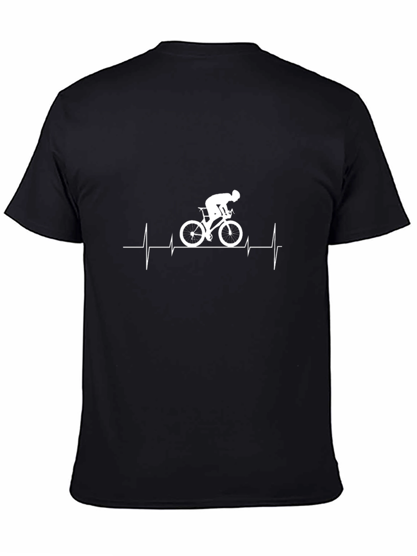 Cycling Heartbeat T-Shirt - Black