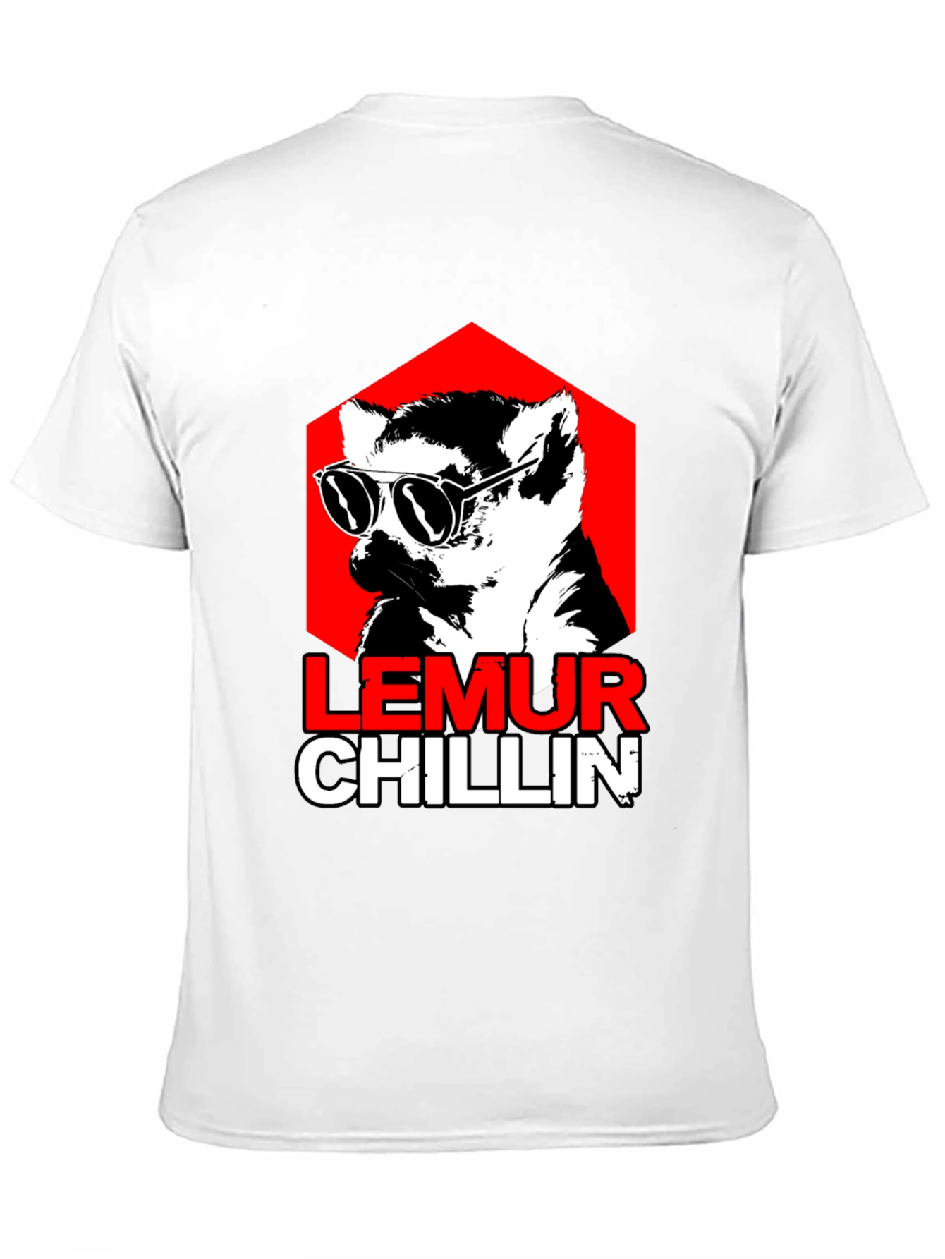 Lemur Chillin Graphic Tee - Cool Animal Print