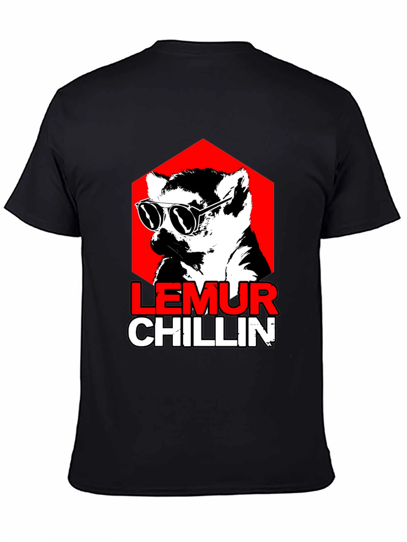 Lemur Chillin Graphic Tee - Cool Animal Print