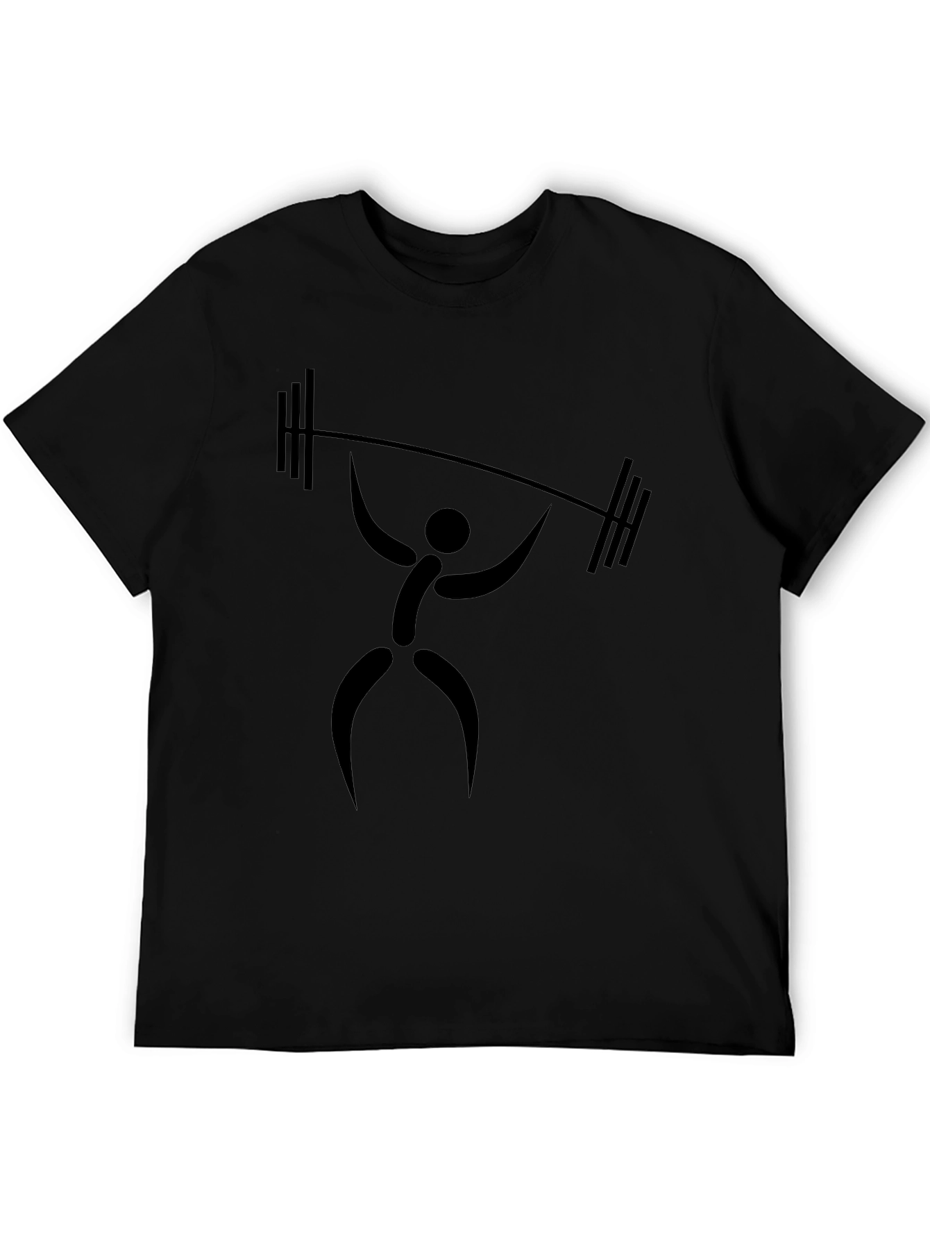 Weightlifter Graphic T-Shirt - Black