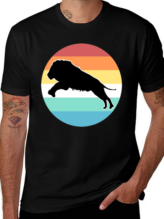 Retro Lion Silhouette T-Shirt