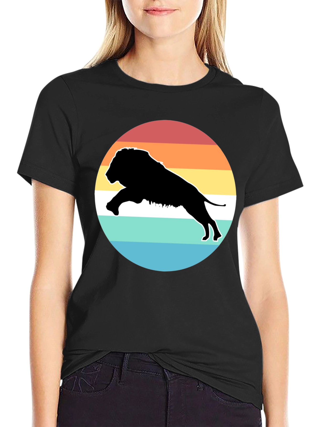 Retro Lion Silhouette T-Shirt