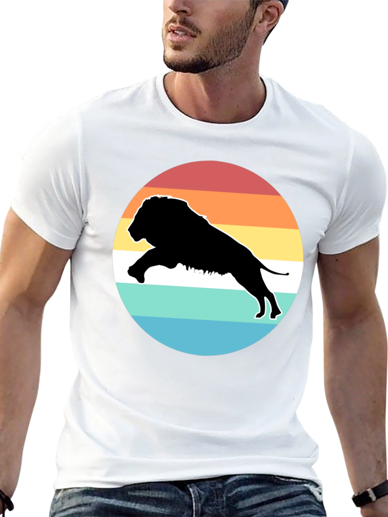Retro Lion Silhouette T-Shirt