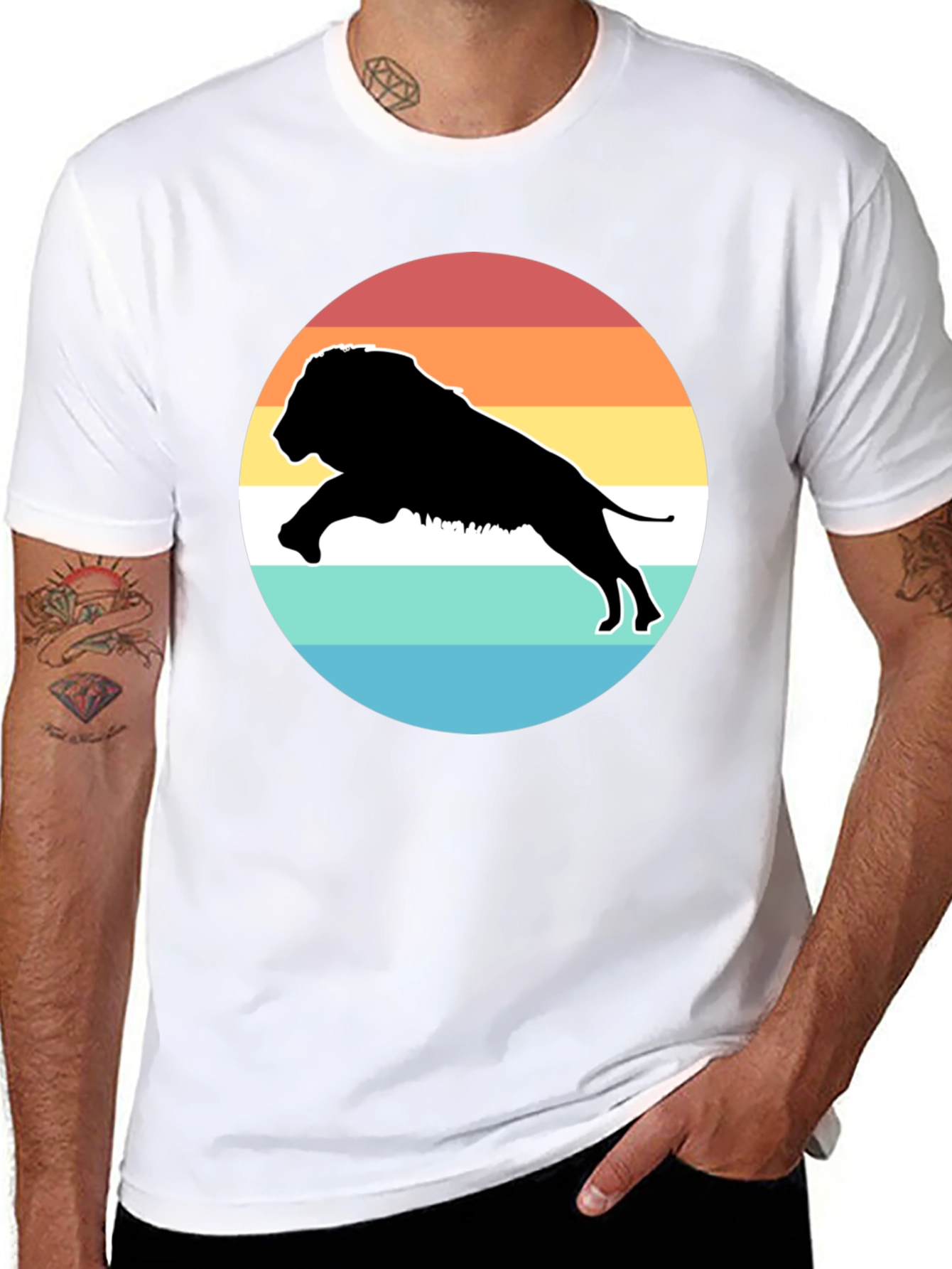 Retro Lion Silhouette T-Shirt