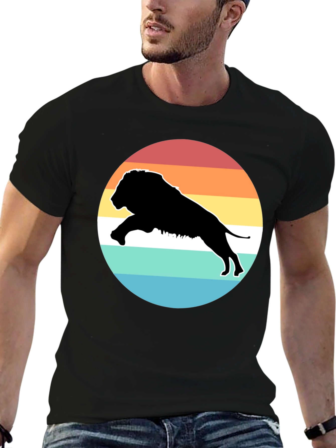 Retro Lion Silhouette T-Shirt