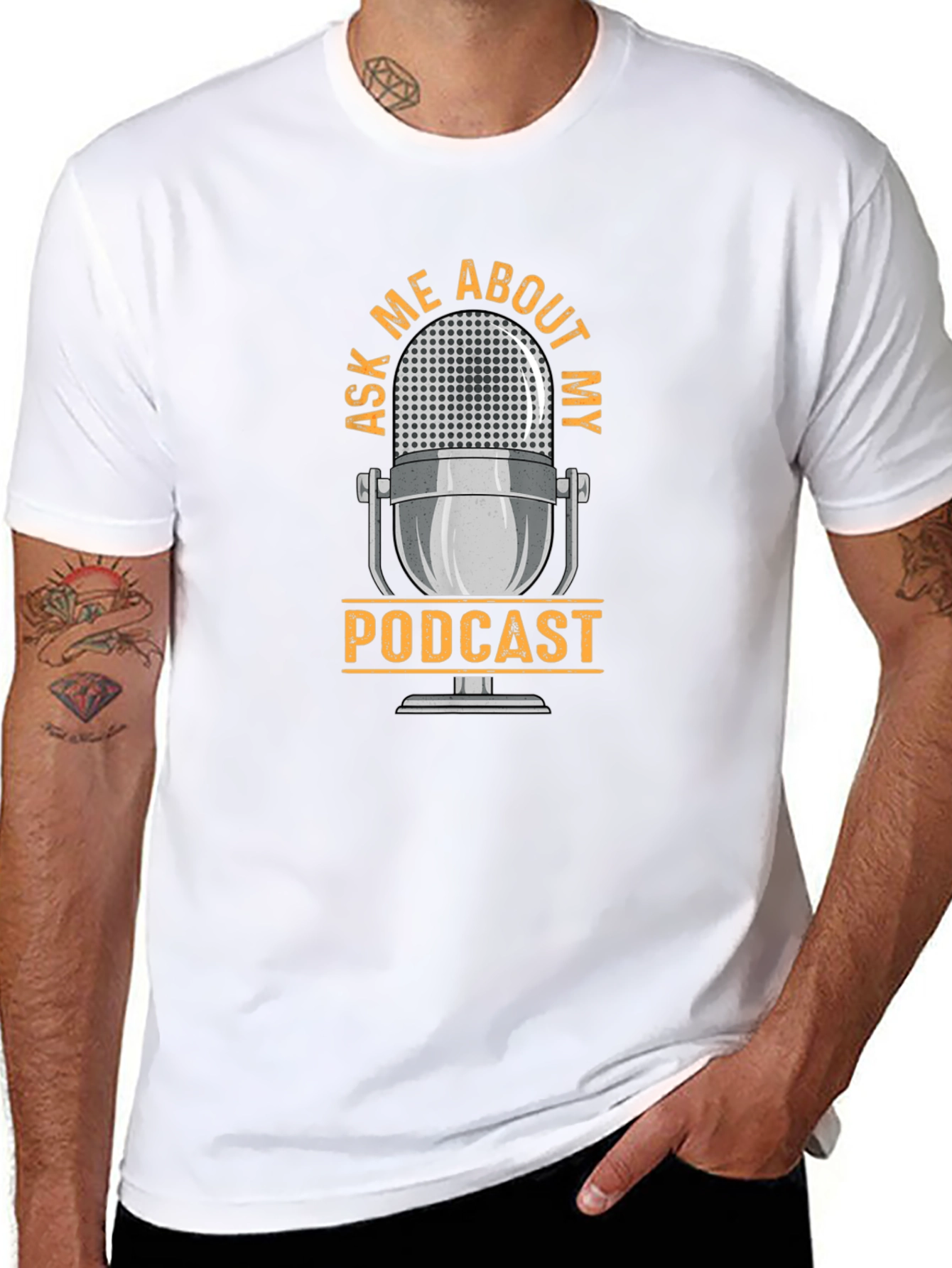 Ask Me About My Podcast Graphic T-Shirt