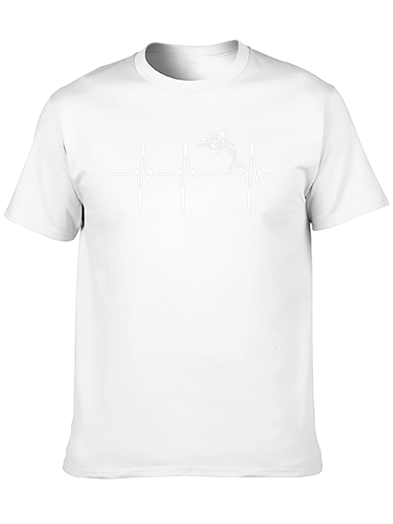 Dolphin Heartbeat Graphic Tee - Black