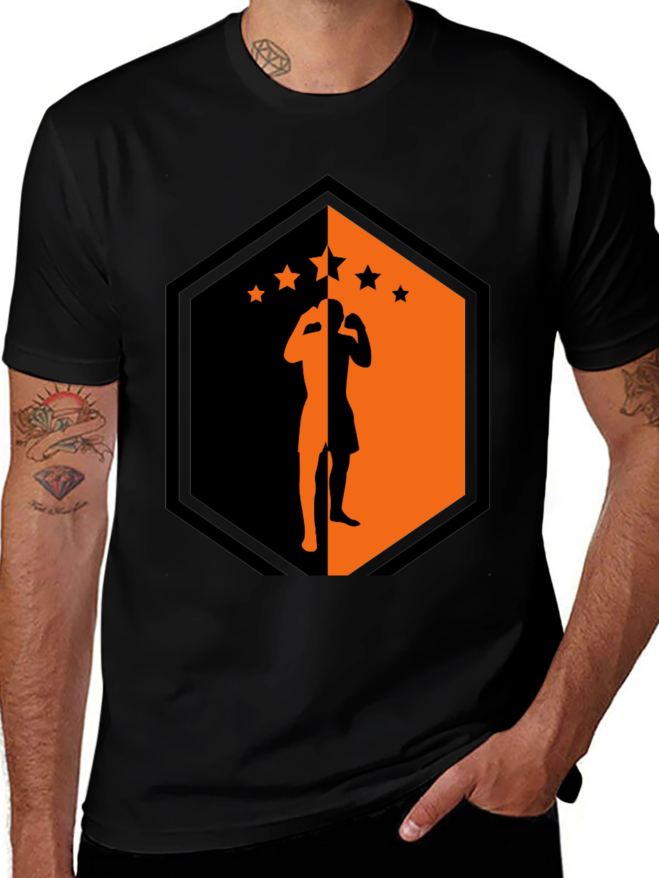 Martial Arts Silhouette Graphic Tee