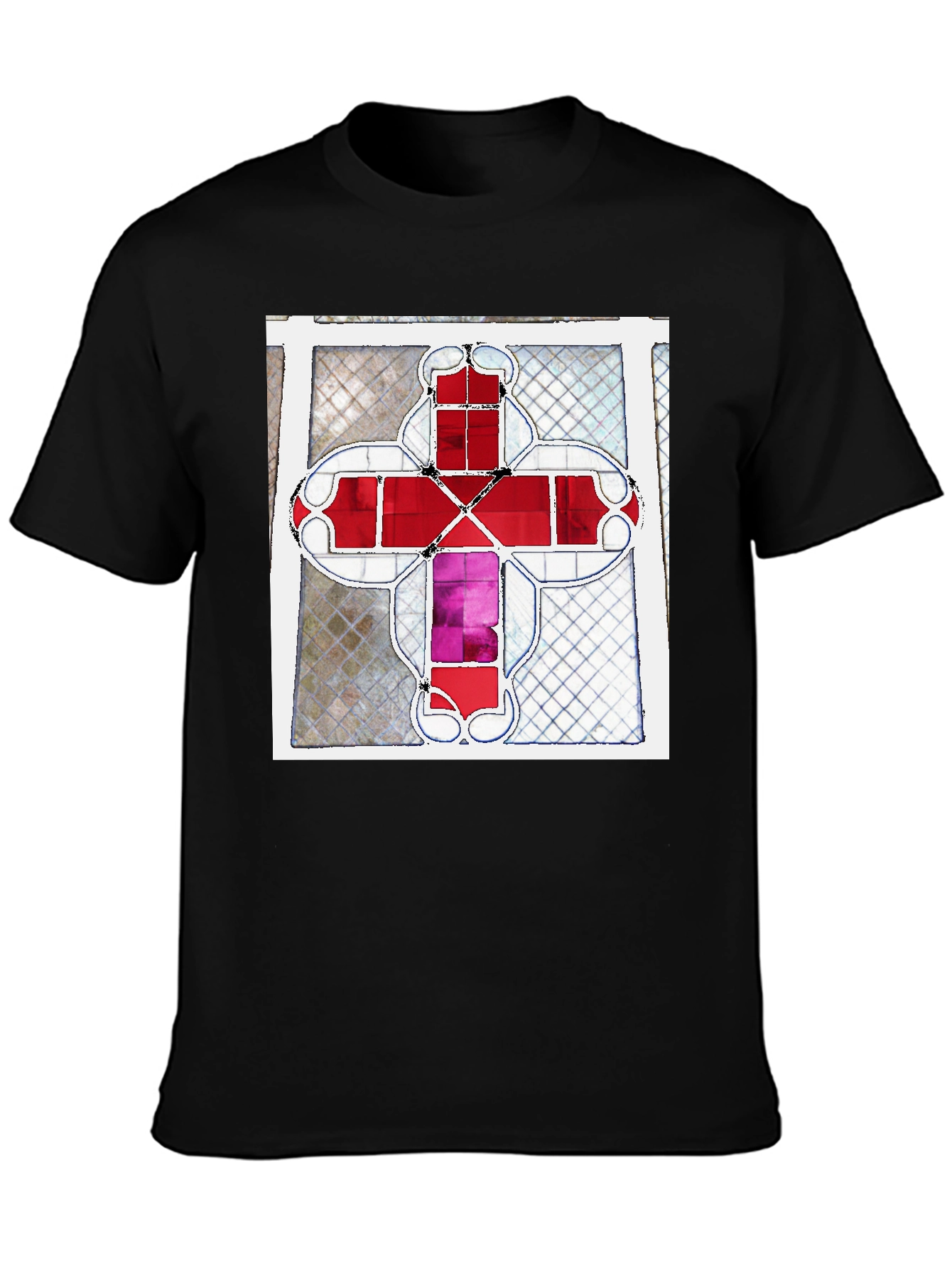 Stained Glass Cross Graphic Tee
