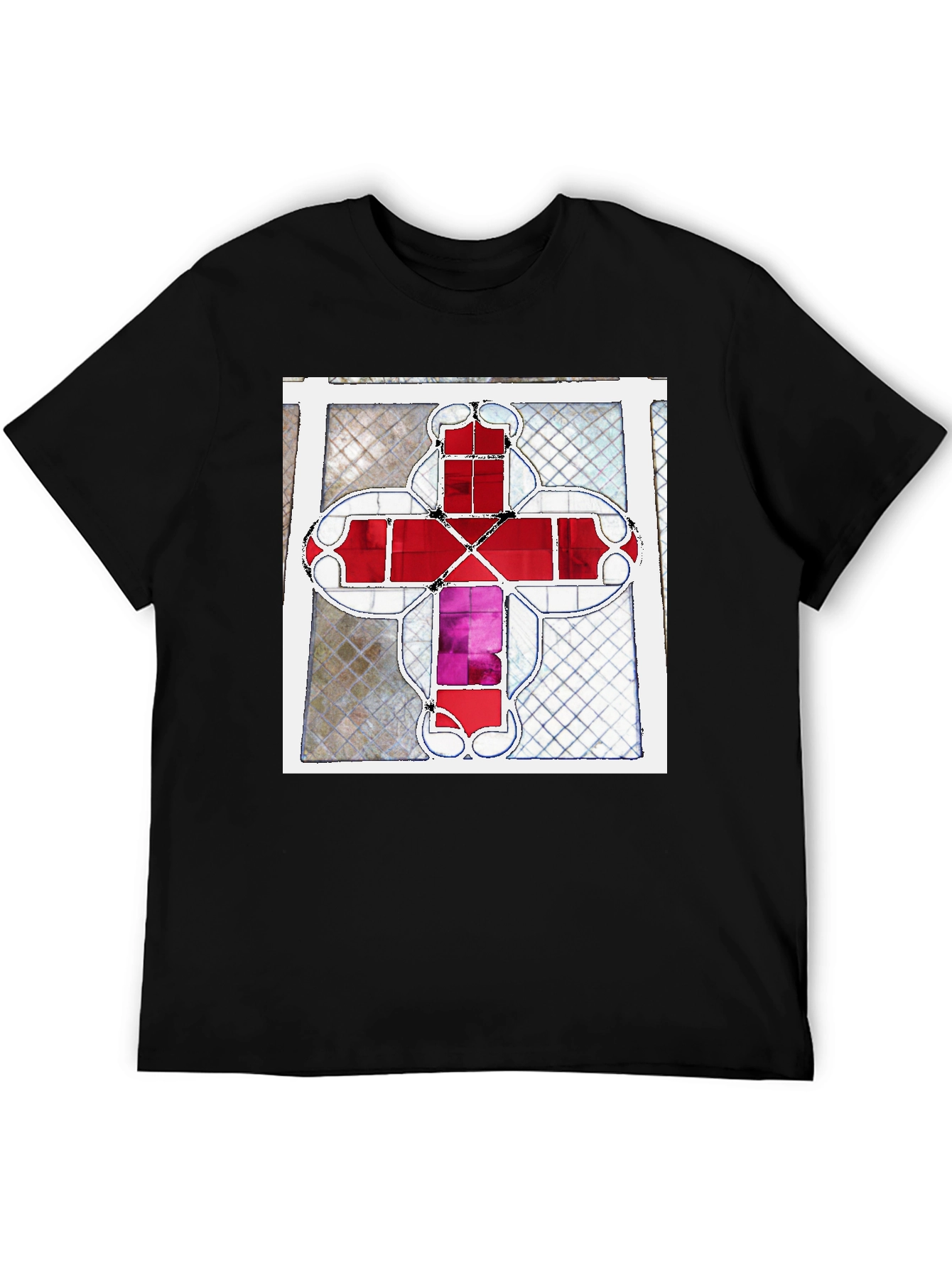 Stained Glass Cross Graphic Tee