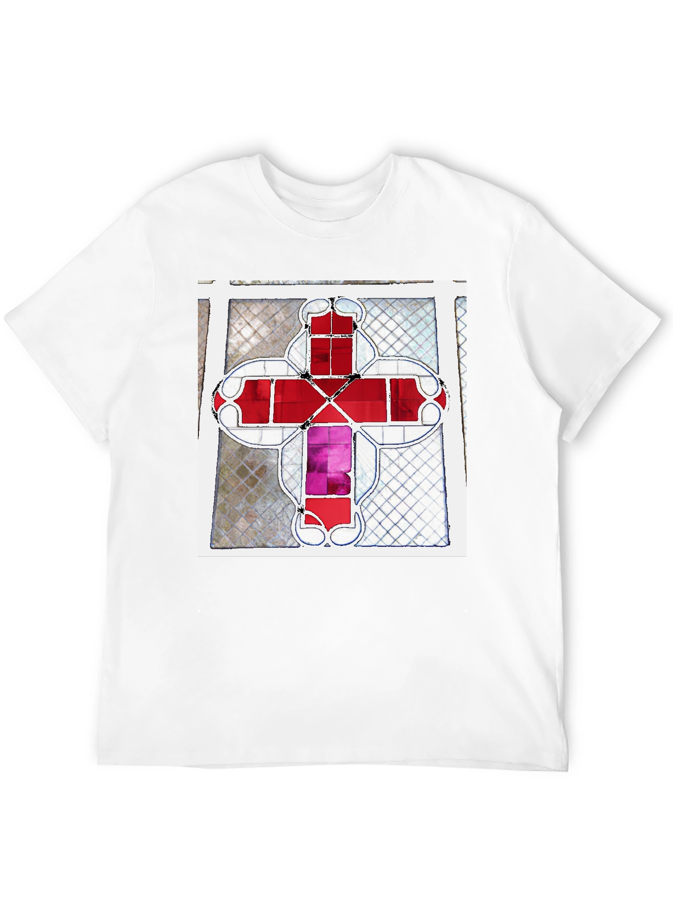 Stained Glass Cross Graphic Tee