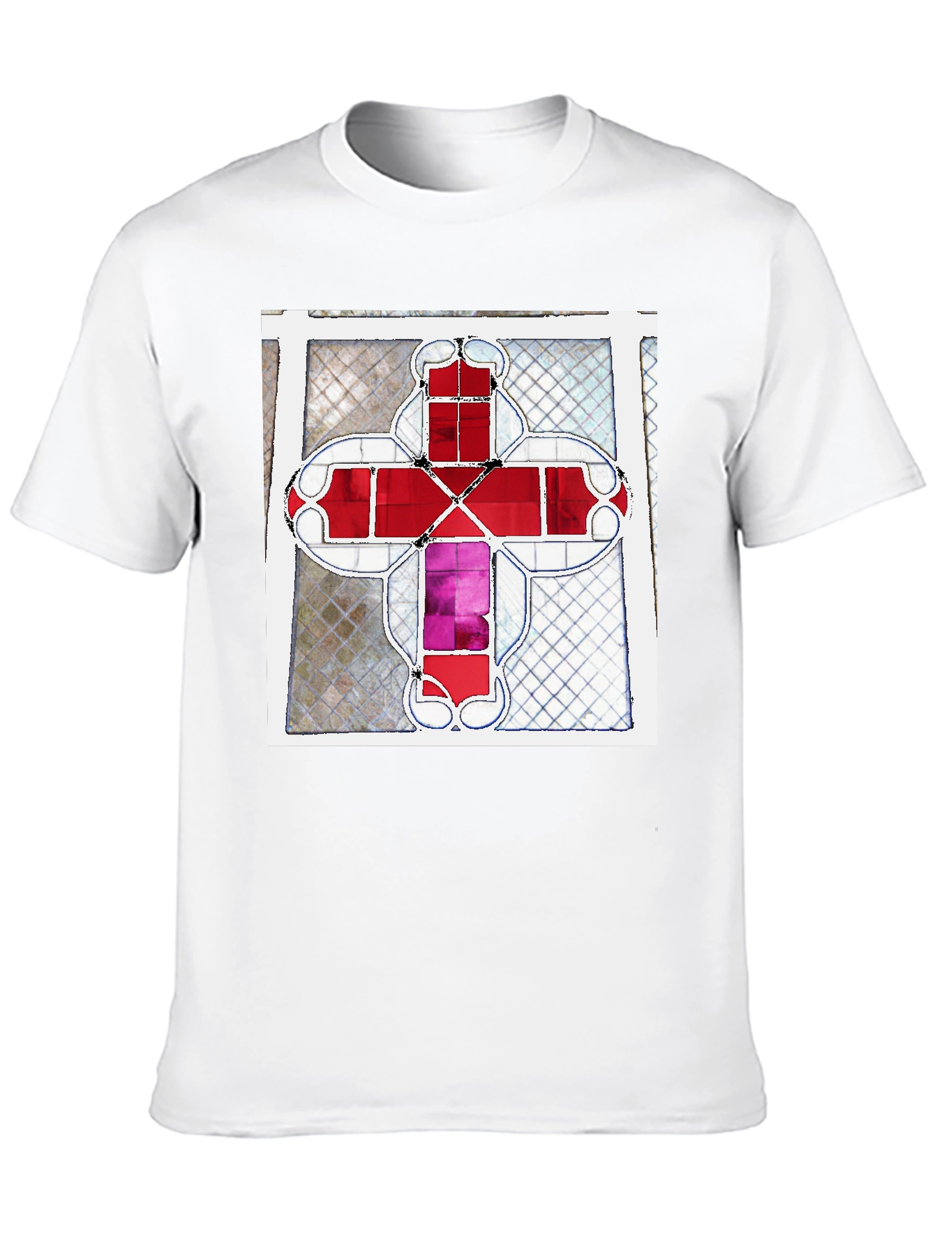 Stained Glass Cross Graphic Tee