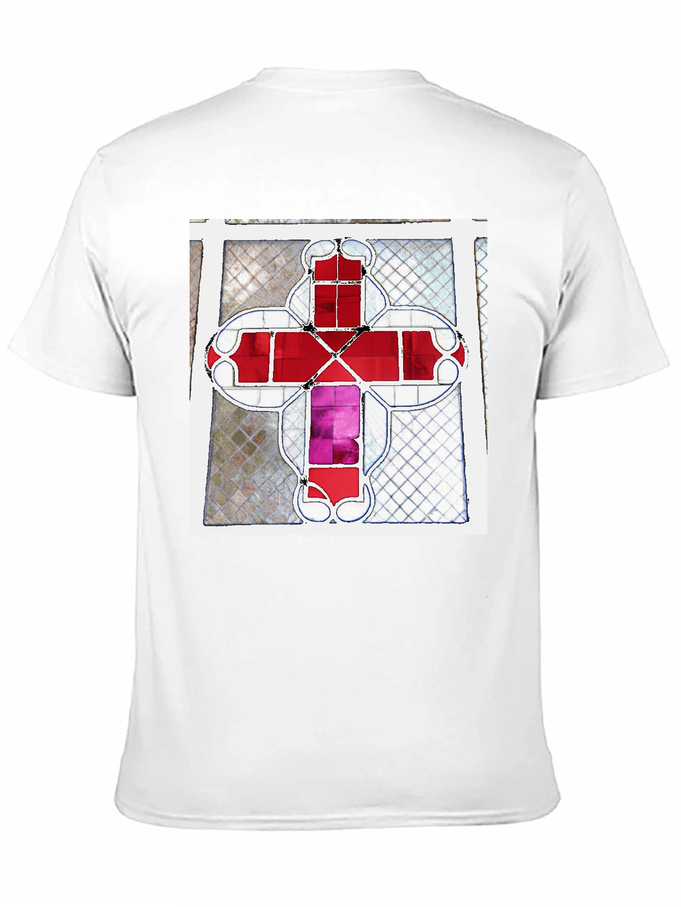 Stained Glass Cross Graphic Tee