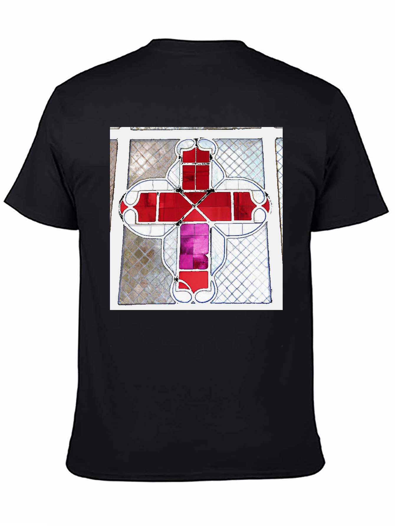 Stained Glass Cross Graphic Tee