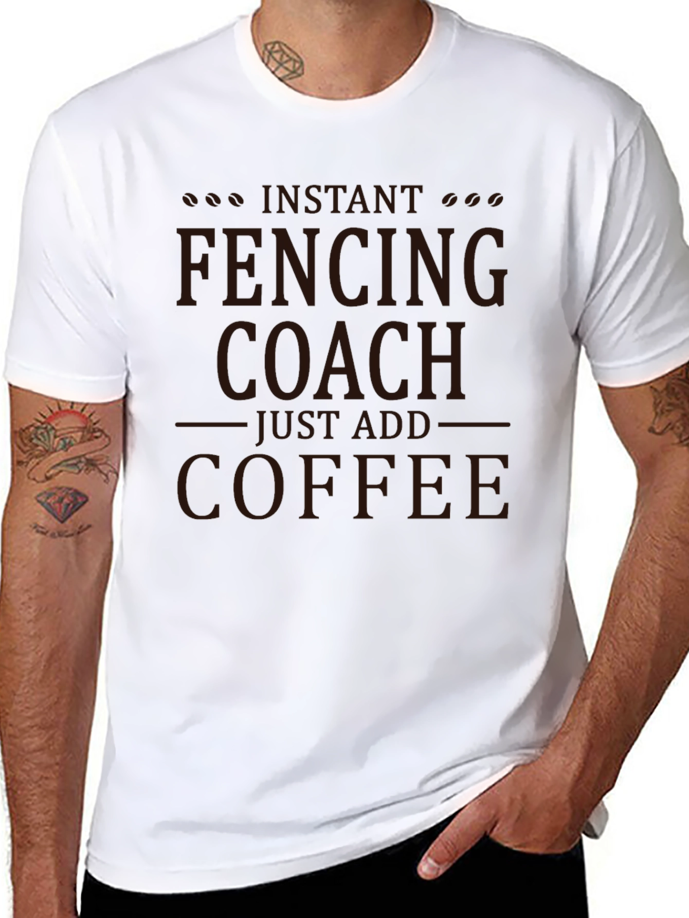 Fencing Coach Coffee T-Shirt